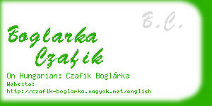 boglarka czafik business card